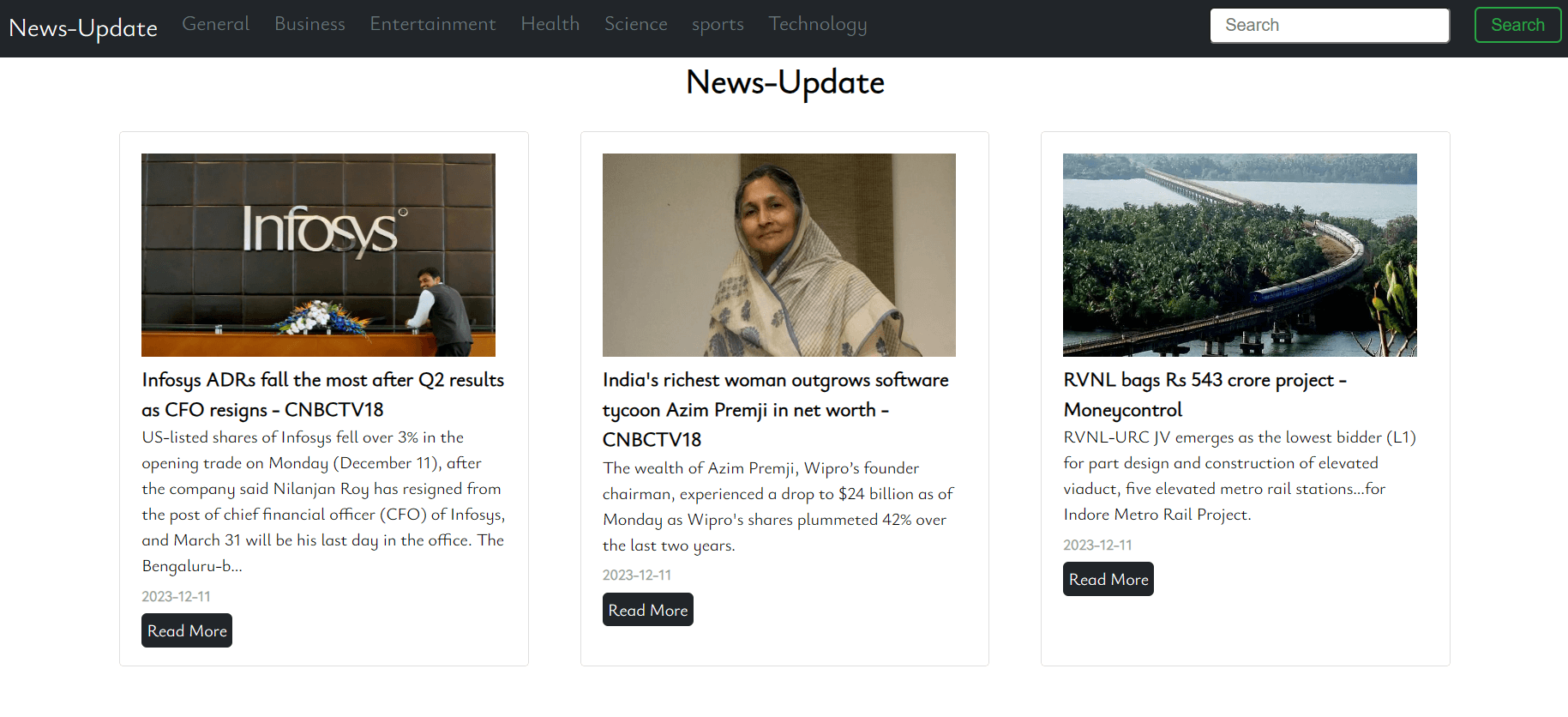 NewsUpdate Site